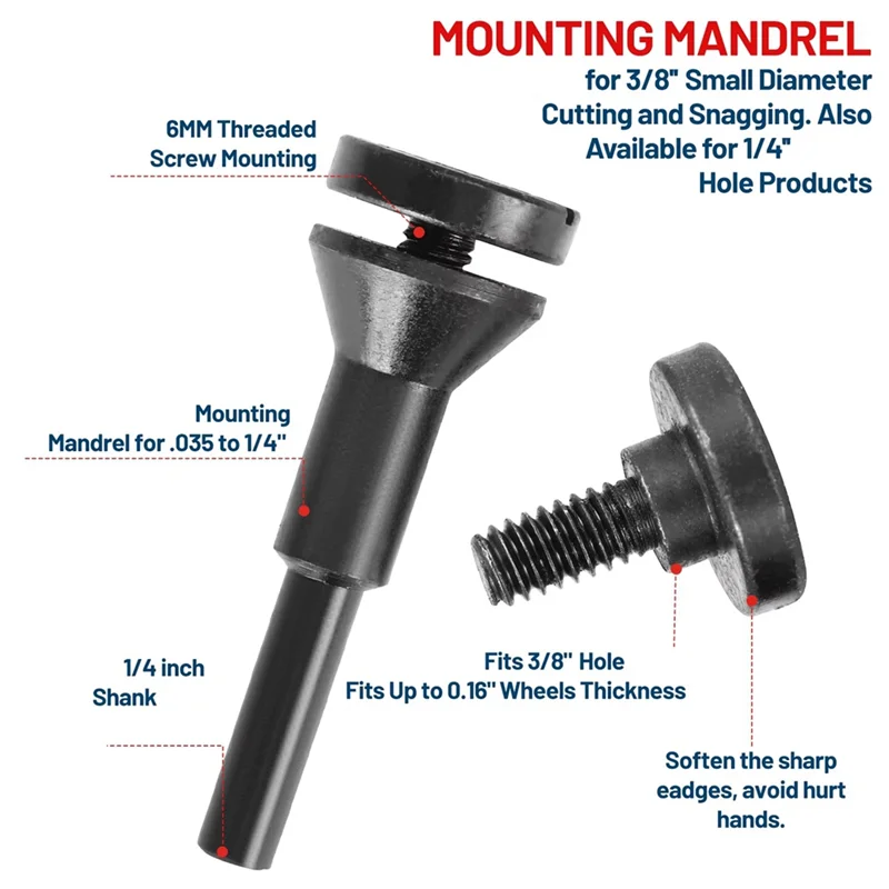 COFA-Mounting Mandrel For Cut-Off Wheels , 6Mm, 10Mm Hole Cutting Disc , Grinding Wheel Saw Blade For Die Grinder Rotary Tool