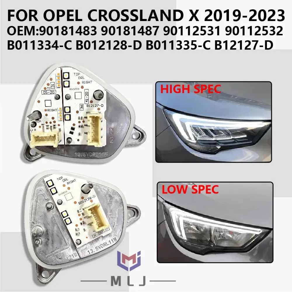 90112531  90112532 90181483 90181487 For Opel Crossland X 2019‑2023 Headlight Light Source Module With Radiator Replacement Part
