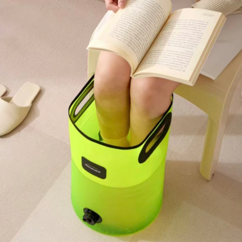 Folding storage bucket travel specific foot washing bucket bath bucket convenient foot bath bag lifting bucket soaking bucket