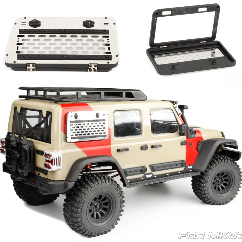 

Simulation Toy Car Side Window Flip-up Table Extension Panel Rear Window Tool Hanger for 1/7 RC Crawler Car MK07 Accessories