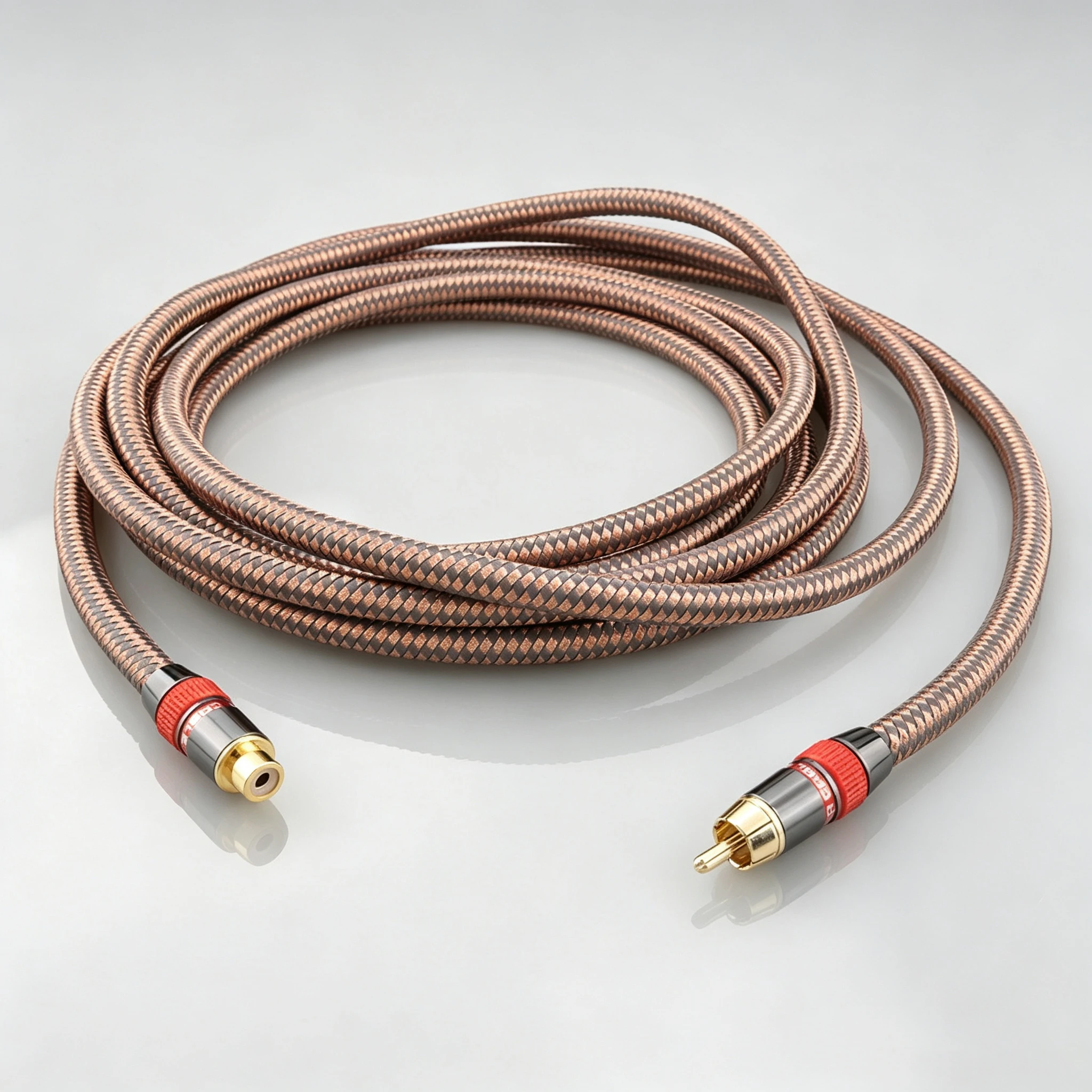 High-End Gold Plated RCA Male to Female Audio Extension Interconnect Cable for HiFi Audio Equipment