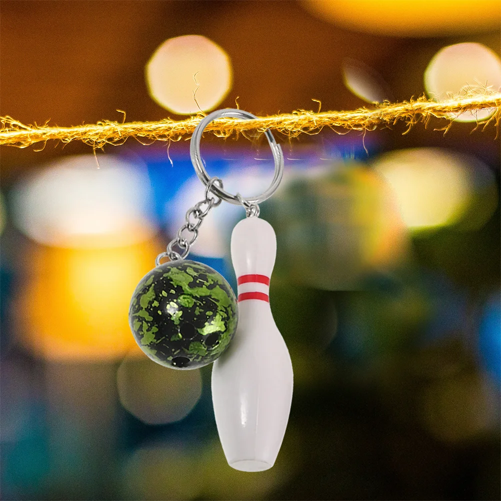 8Pcs Bowling Keychains Mini Bowling Ball and Pin Charms for Backpack Bag Decorations Sports Souvenir Gift Party Favor School