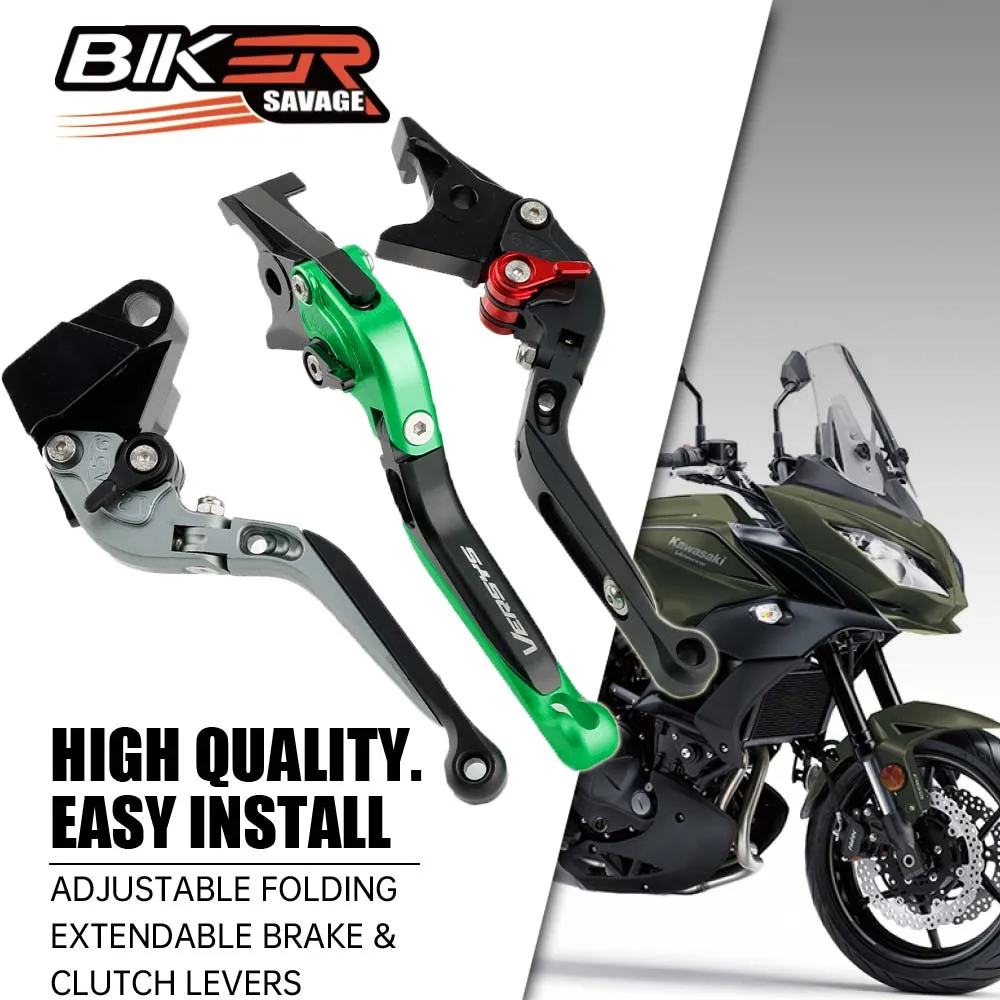 

Moto Adjustable Folding Extendable Brake & Clutch Levers Parts For KAWASAKI VERSYS 300 650 1000 Motorcycle Enduro Accessories