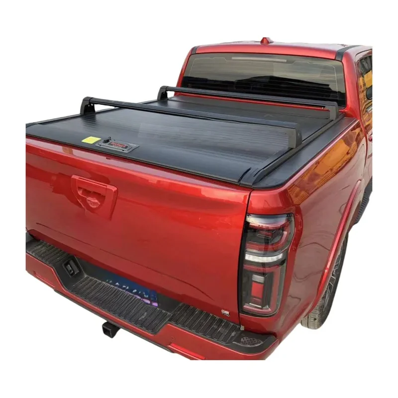 Universal Car Pickup Tonneau Cover Aluminum Alloy Adjustable With Lock Truck Bed Bar G Wall
