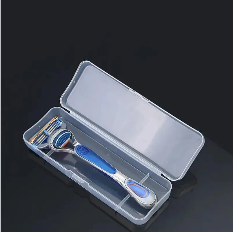 

Men's Shaver Storage Box Transparent Plastic Razor Blades Holder Portable Travel Razor Case High Quality Shaving Box Containers