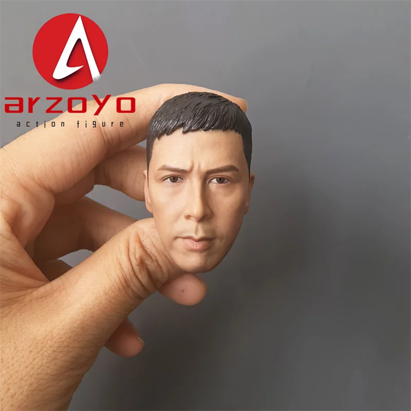 1/6 masculino ásia artes marciais estrelas donnie yen cabeça esculpida modelo para 12 "figura de ação corpo