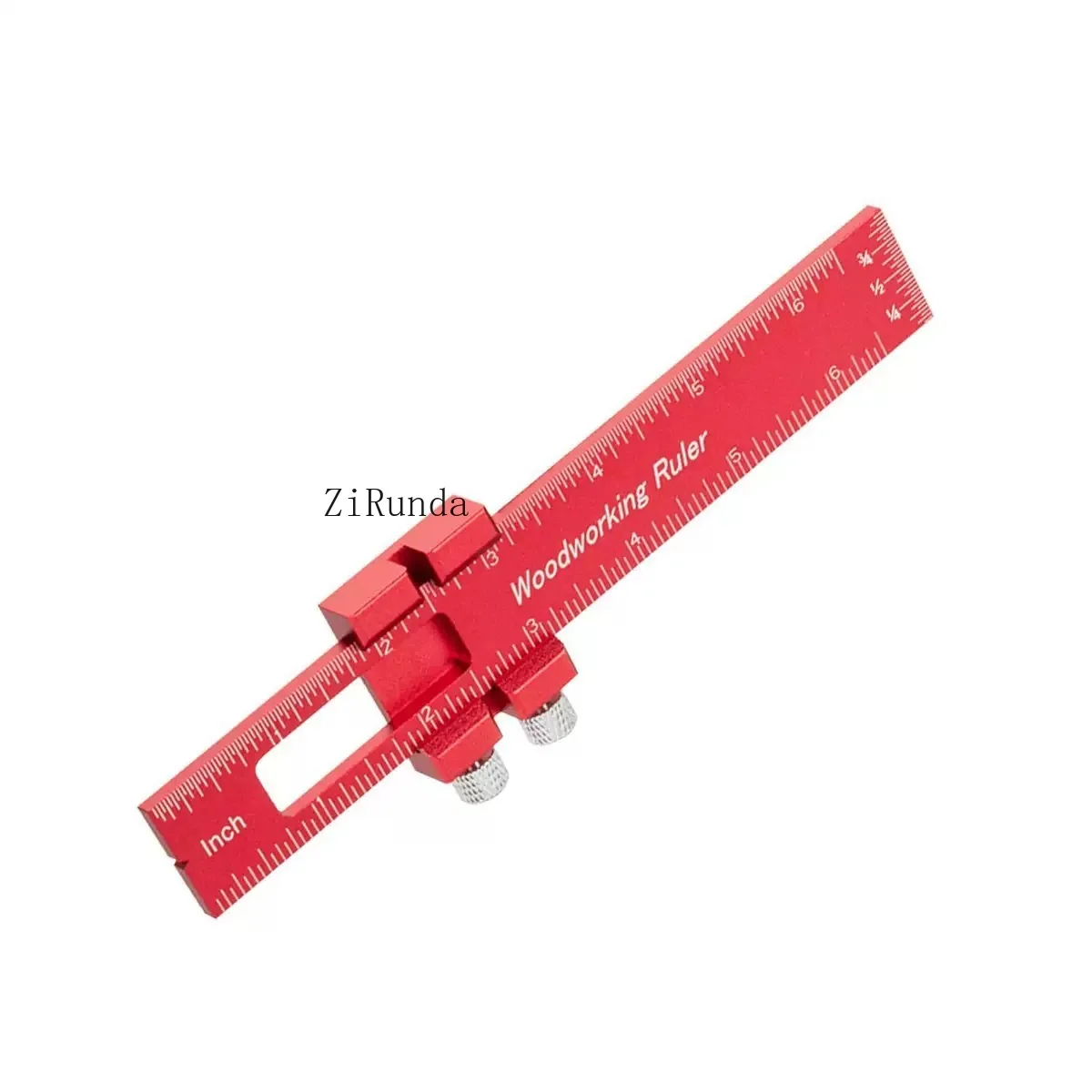 Woodworking Precision Pocket Ruler Aluminum Slide Ruler Inch Multifunctional Aluminum Alloy Positioning Ruler