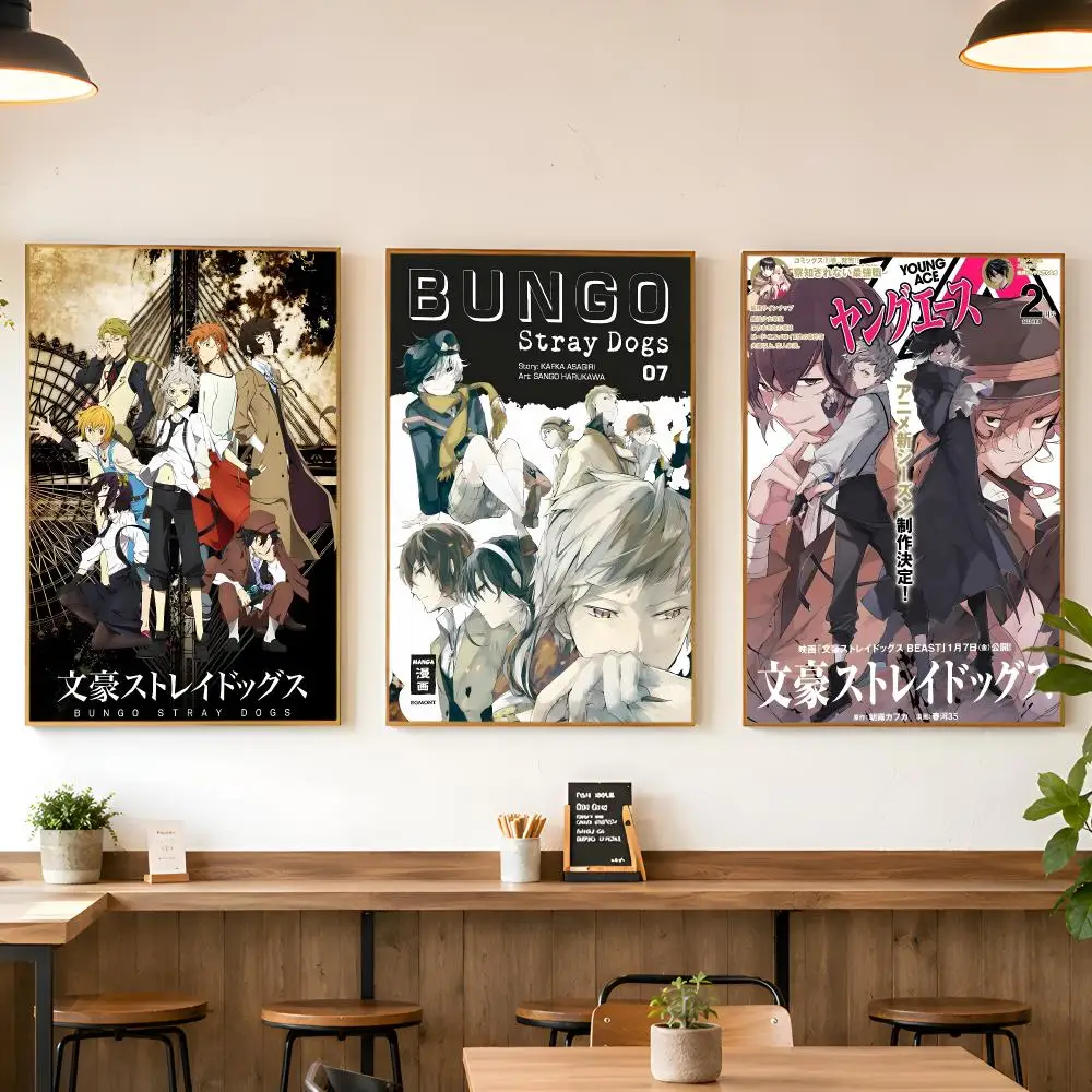 Classic Comics B-Bungo Stray Dogs Poster Matte Wall Peel And Stick Decor Bedroom Living Room Office Dorm Home
