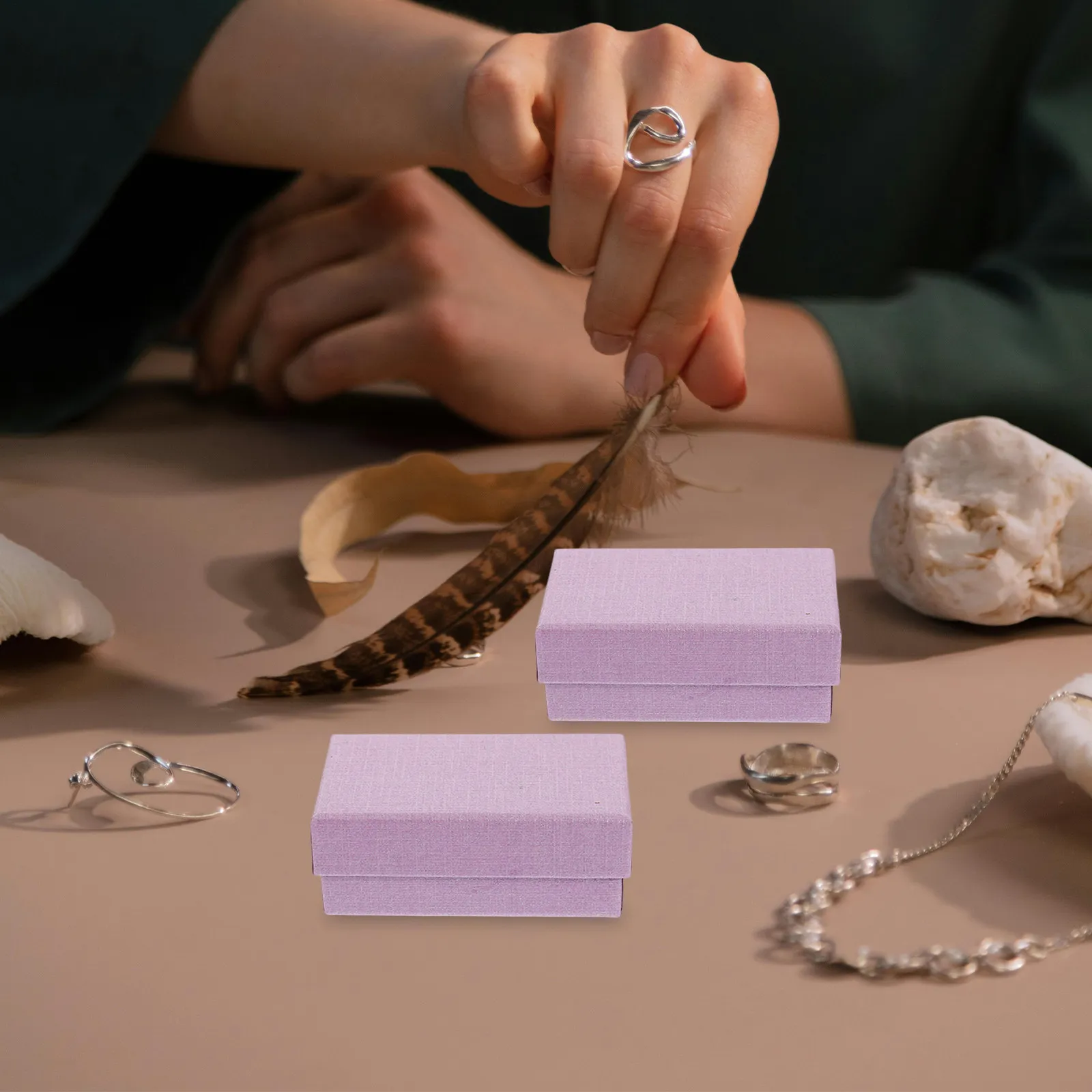 

10Pcs Small Jewelry Boxes Jewelry Packaging Bulk Gift Boxes for Earrings Necklaces Rings Storage Display Cases Small Gift Box