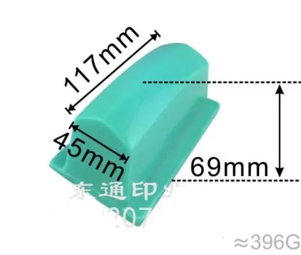 Silicone Rubber Pad Head For Pad Printing Machine 45x117mm Wooden Base