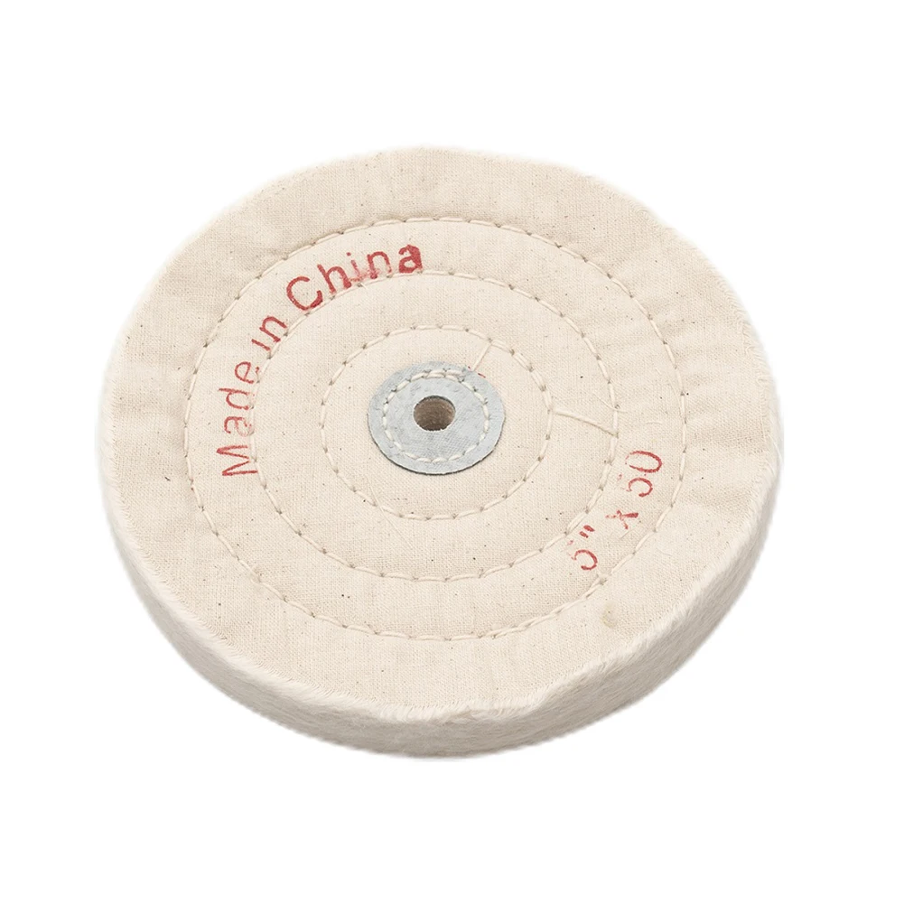 Workshop Buffing Wheel Cloth Wheel For Metal Grinding And Polishing Tools Jewelry Metal Stainless Steel White 1 Pcs