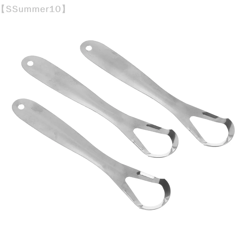 【SSummer10】Stainless Steel Tongue Scraper Cleaner - Coating Remover Halitosis Oral Care Scraping Brush Tool【SS】