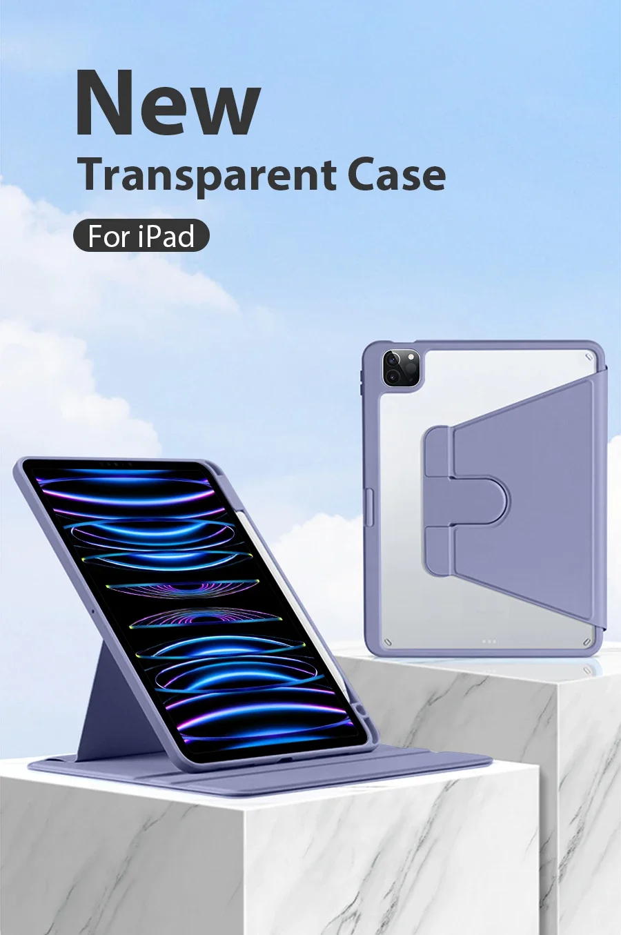 

For Ipad Air 5 4 Case 2021 For Ipad Pro 11 12.9 Cover Mini 6 2020 10.2 8th 9 9th 10th Generation 360° Rotation Shell Accessories