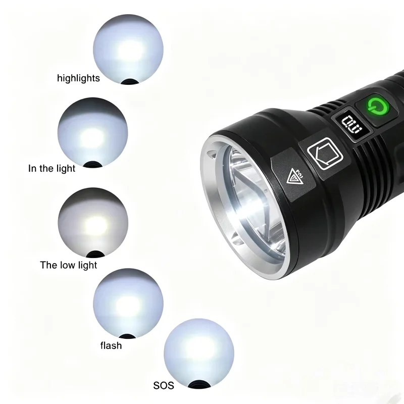 550000000LM 20000mAh Most Powerful Flashlight Rechargeable Torch Long Lasting Tactical High Power LED Flashlight Camping Lantern