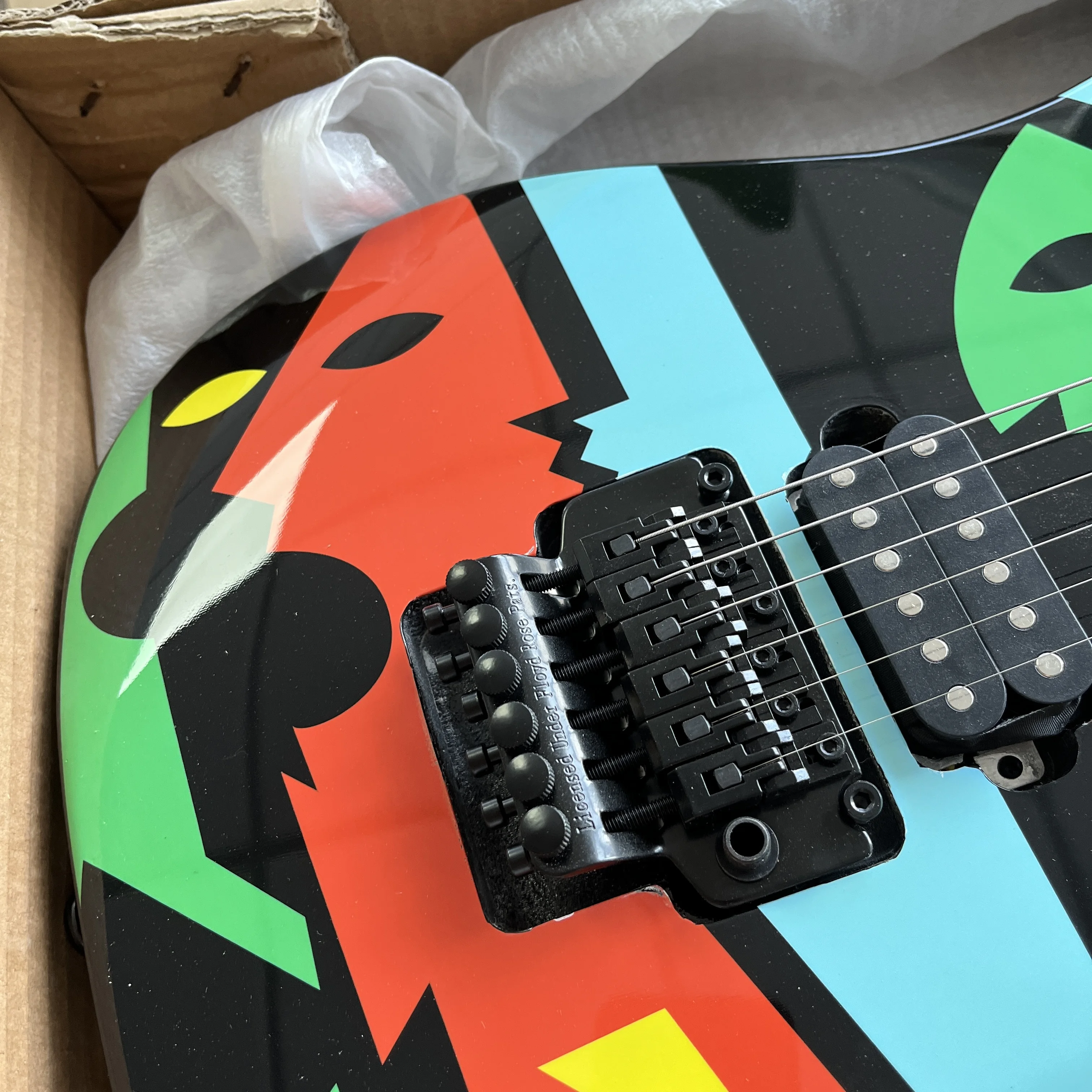 Camouflage Electric Guitar Mahogany Body With Dual-Coil Pickups Guitars Advanced Electric For Speed-Picking Enthusiasts Guitarra