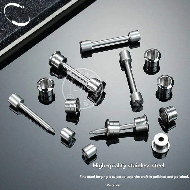 Replacement Parts for the BVLGARI DIAGONO Series 42mm Watch: Lug Screws and Stainless Steel Strap Connecting Pins