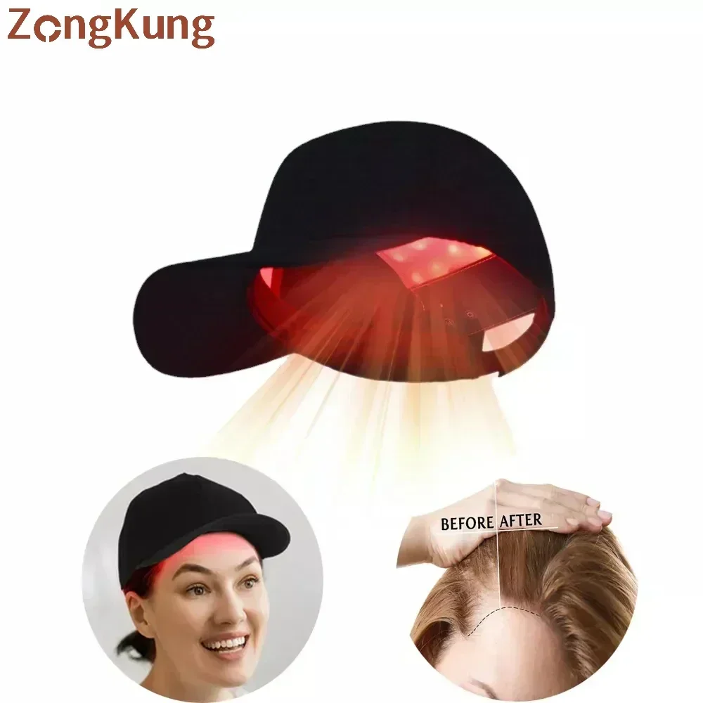 ZONGKUNG Red Light Therapy for Hair Growth Cap Red & Infrared Light Therapy Device for Hair Loss Treatment with USB Charging