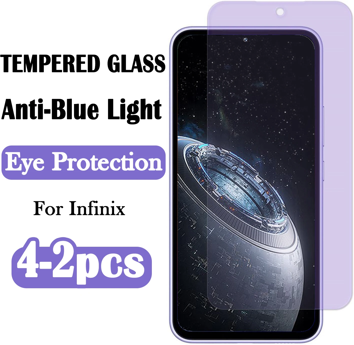 

2-4Pcs HD Anti-blue Light Tempered Glass for Infinix GT 20 10 Pro Zero 5G 2023 Hot 50i 50 40i 40 30i 20i 20s 30 Screen Protector