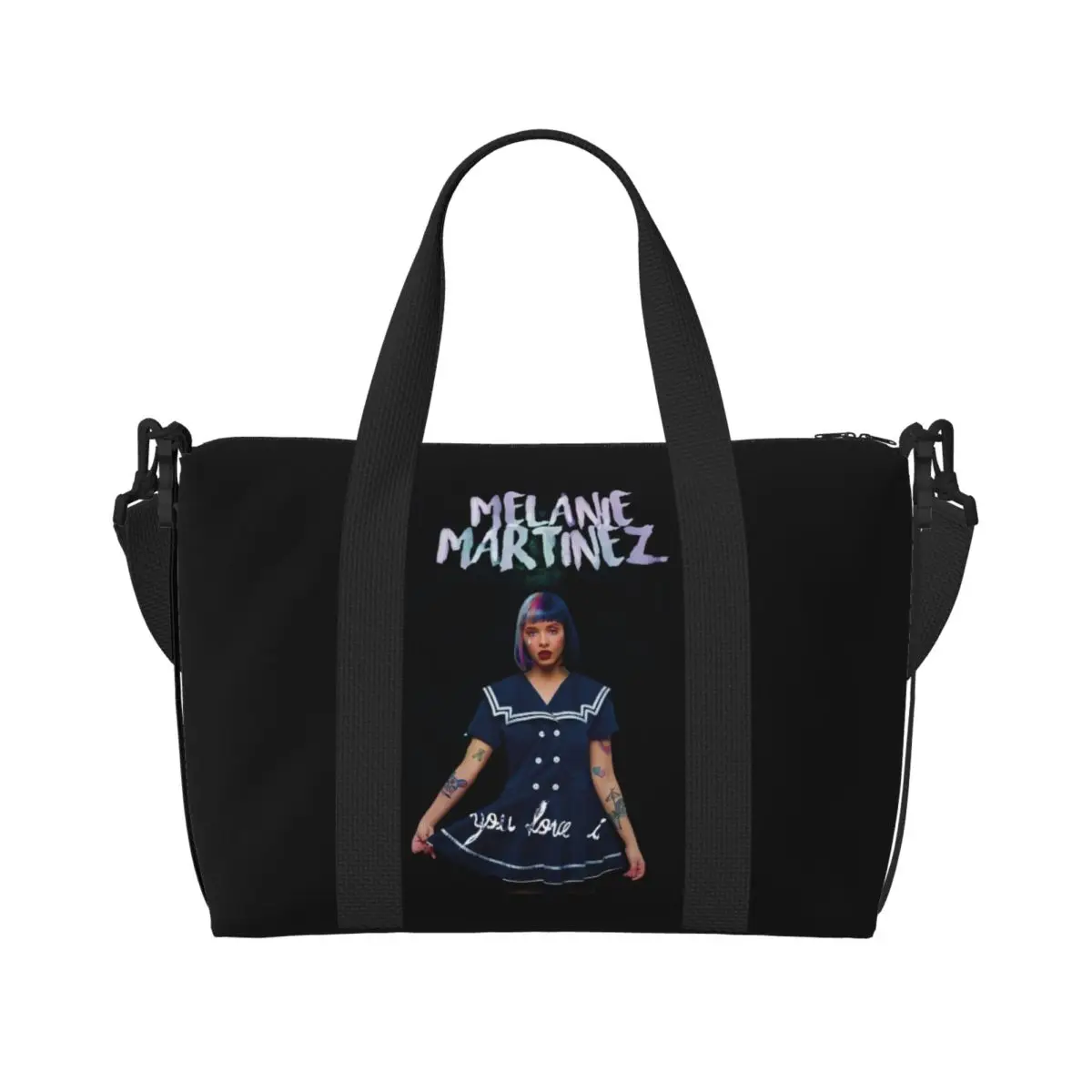 Custom Portals Mushroom Melanies Martinez Groceries Shopping Tote Bag Women American Singer Songwriter Gym Beach Travel Bags