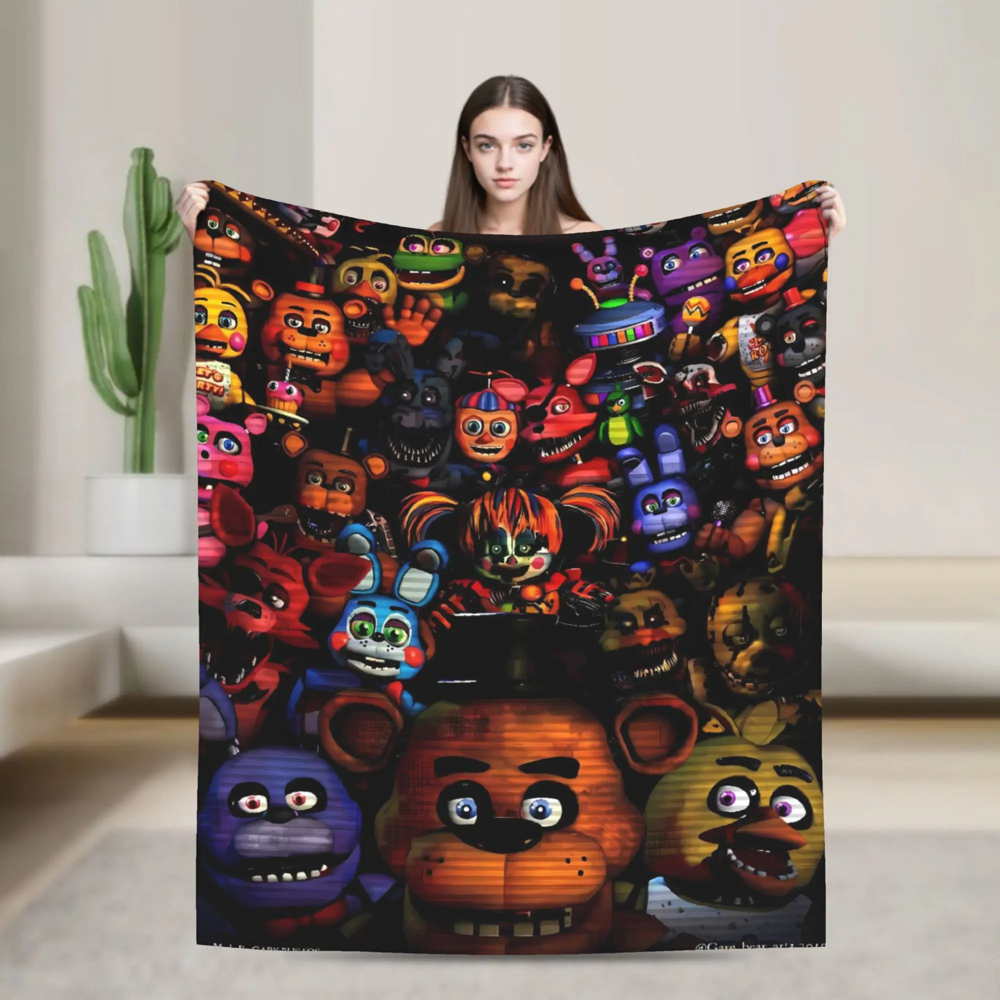 A-Five A-Nights At A-Freddy  Throw Blanket  Flannel Bedspread For Home Decor Fashion Sofa Bed Cover