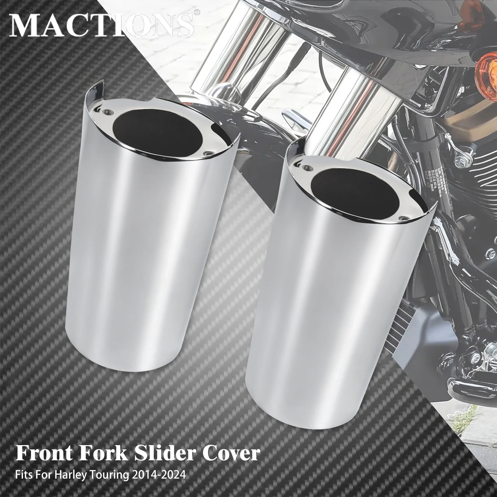 Motorcycle Front Fork Slider Covers For Harley Touring Road King Electra Street Glide Ultra Limited FLHX 2014-24 Fork Boot Caps