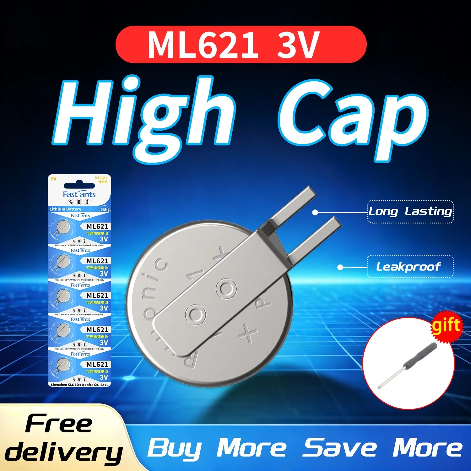 Original ML621tz1 MS621 3V Rechargeable Lithium Button Cell Battery With Pins For CMOS Motherboard Driving Recorder GPS Module