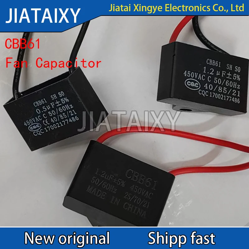 2pcs cbb61 capacitância do começo do fã 0.1uf 0.5uf 1uf 1.2uf 1.3uf 1.5uf 1.8uf 2uf  2.2uf  2.5uf 3uf 4uf 5uf 6uf 8uf 10uf 18uf