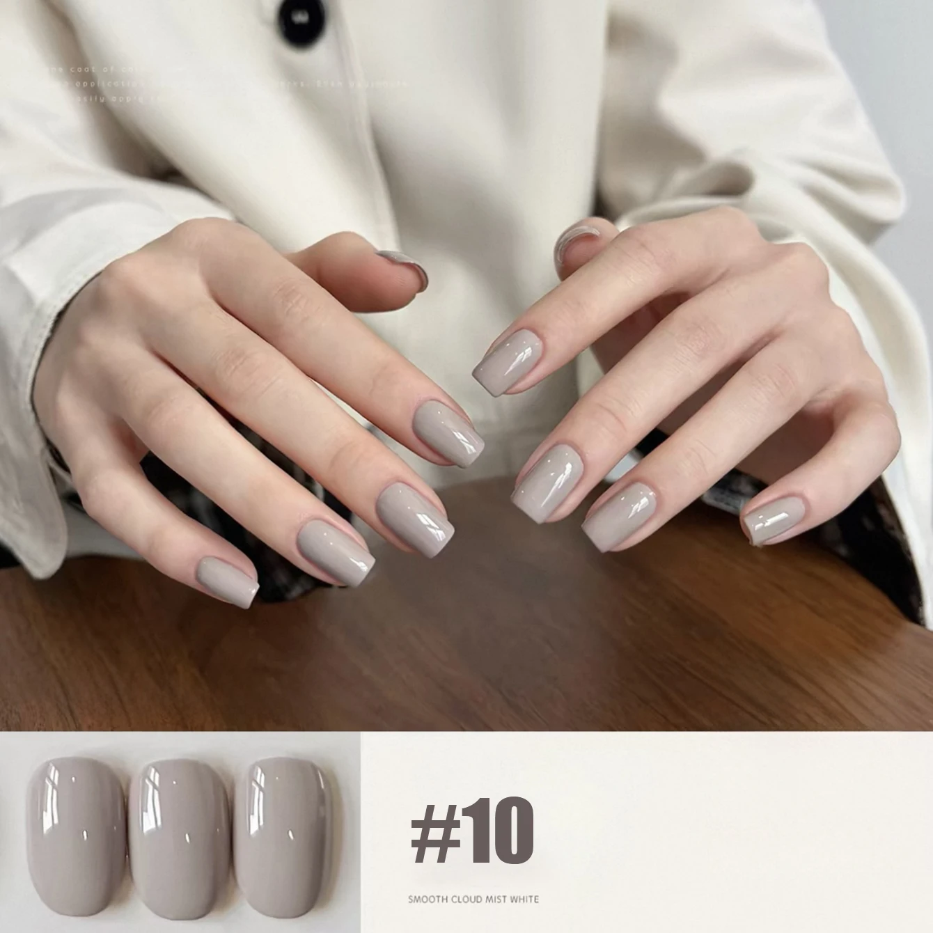 MIANEL 10ml Cloudy White Serie Jelly Gel Nagellack 2026 Neu Hochpigmentierter Joghurt-Weiß Nagellack Ein-Schicht-Deckung – Detail 15