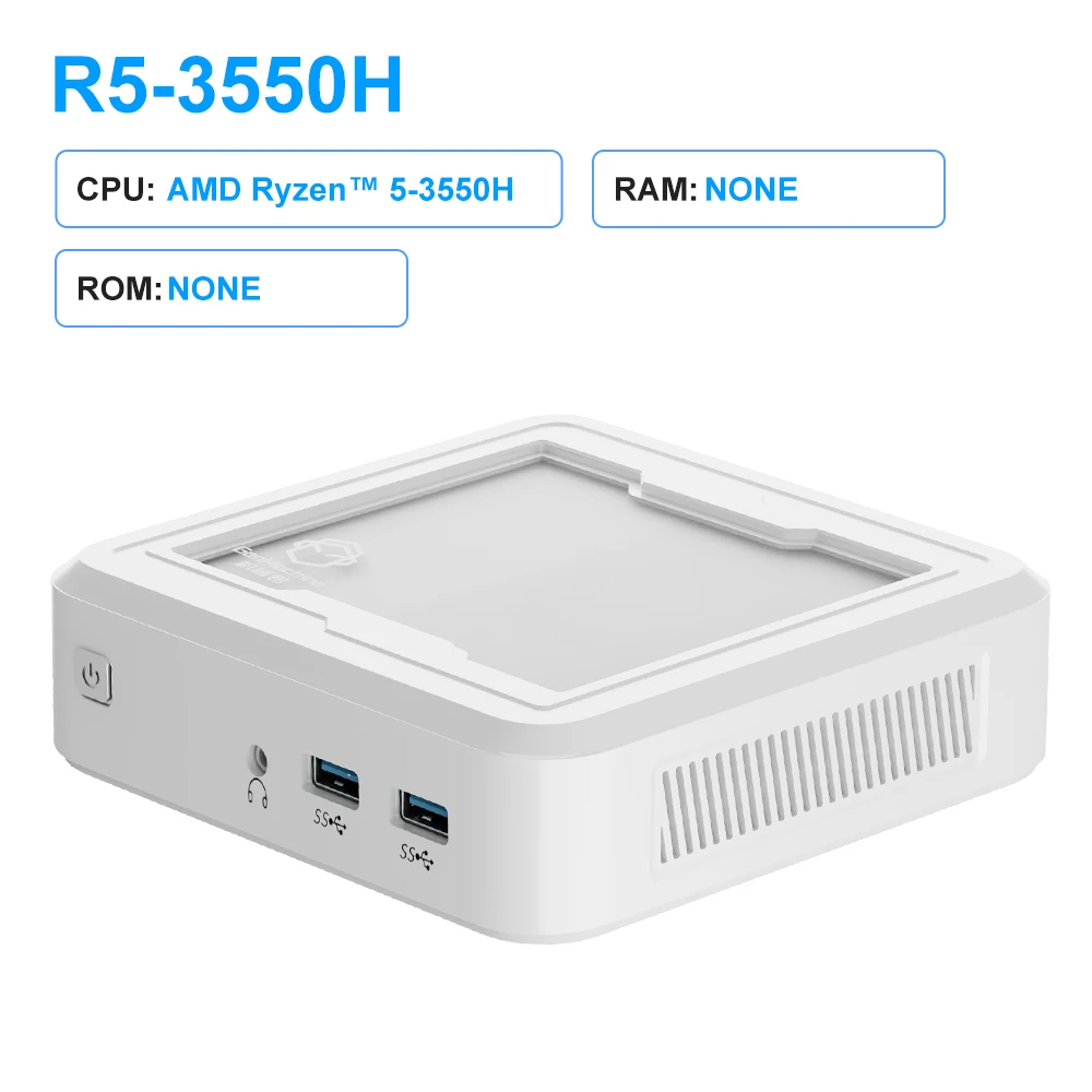 GenMachine 2023 Light Mini PC AMD Ryzen 5 3550H 2.1GHz-3.7GHz CPU