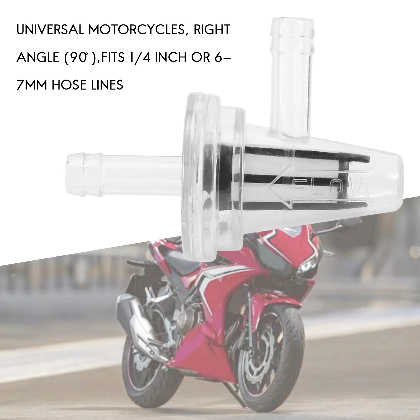 Customer Favorite 3Pcs Universal Motorcycle Right Angle Inline Fuel Filter 1/4Inch 6Mm Hose Lines For KAWASAKI