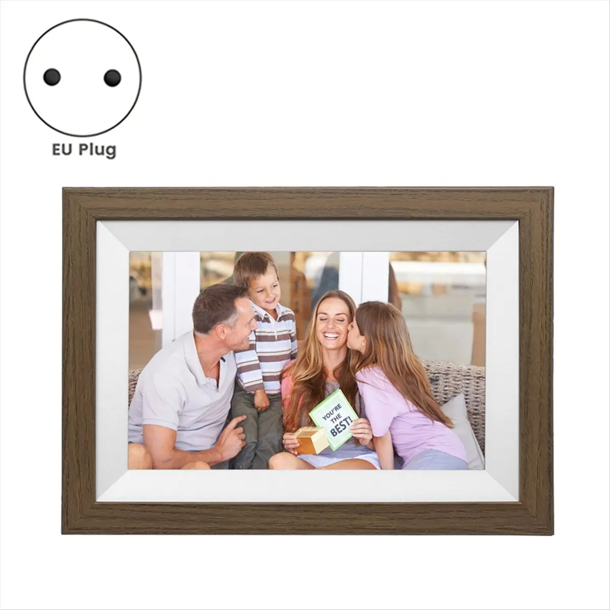10.1 Inch WiFi Digital Picture Frame 1280x800 IPS HD Smart Cloud Photo Frame Auto-Rotate Wall Mountable 32GB EU Plug