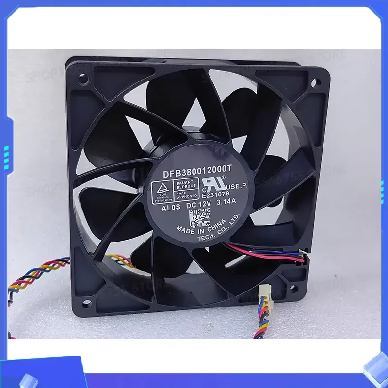 for Antminer S19 S19pro L7 S17 T17 INNOSILICON A10 A11 T2T 4-Wire Cooling Fan 120CM 12V 3.14A DFB380012000T 1PC New
