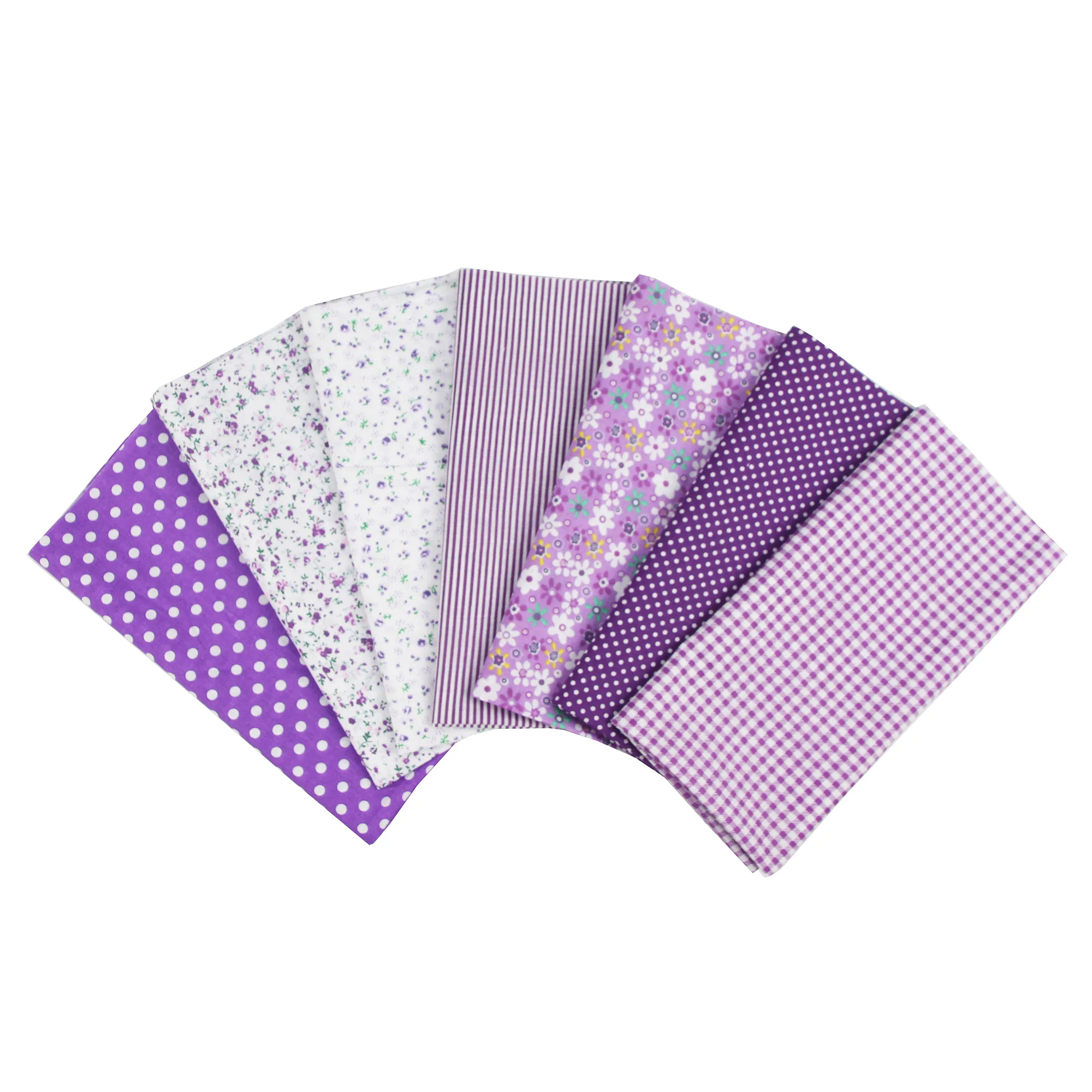 7PCS 25 X 25cm/50 X 50cm Squares Cotton Craft Fabric Cloths for DIY Bundle Patchwork Quilting Sewing Scrapbooking Art Craft