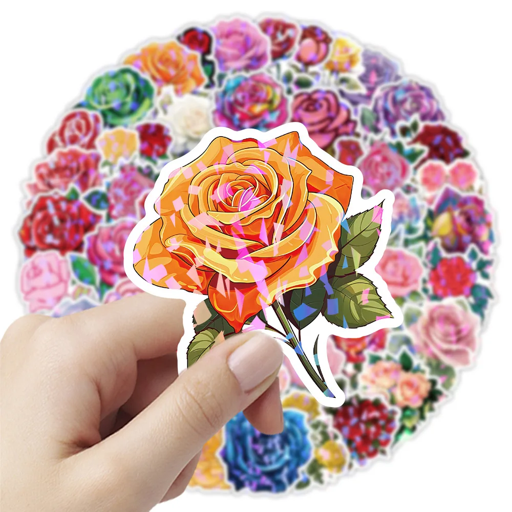 

10/30/50PCS Beautiful Rose Graffiti Stickers Decoration Luggage Phone Guitar Skateboard Scraphbook Waterproof Sticker Kid Toys