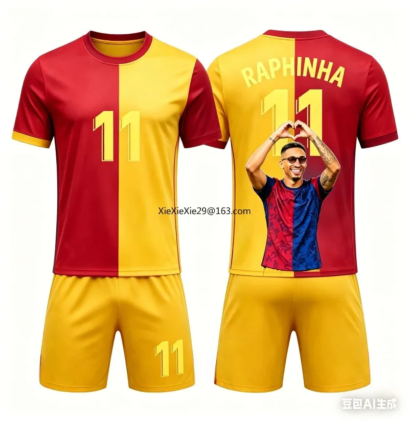 Neue beliebte Fan-Edition Rafinha # 11-teiliges Fußball-Set AI für Erwachsene und Kinder, Sommer-Trainings-T-Shirt und Shorts, Eltern-Kind-Größen erhältlich – Detail 9
