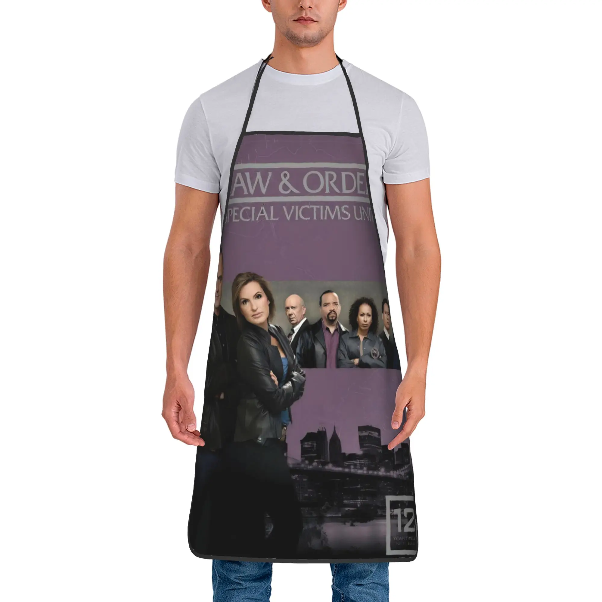 Law Order SVU Apron  Household Manicure Kitchen Accessories Work Custom Aprons without Pocket