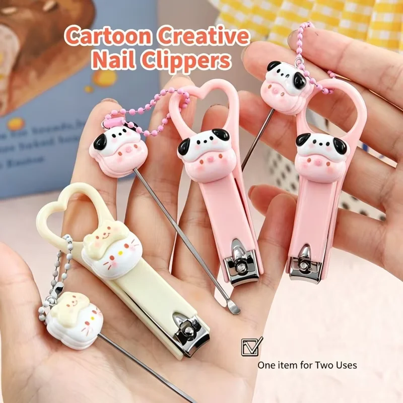 Cute Cartoon Hat Cat Nail Clipper With Ear Spoon, Compact And Portable, Portable Nail Clipper for Home Use, Adult Nail Clippers