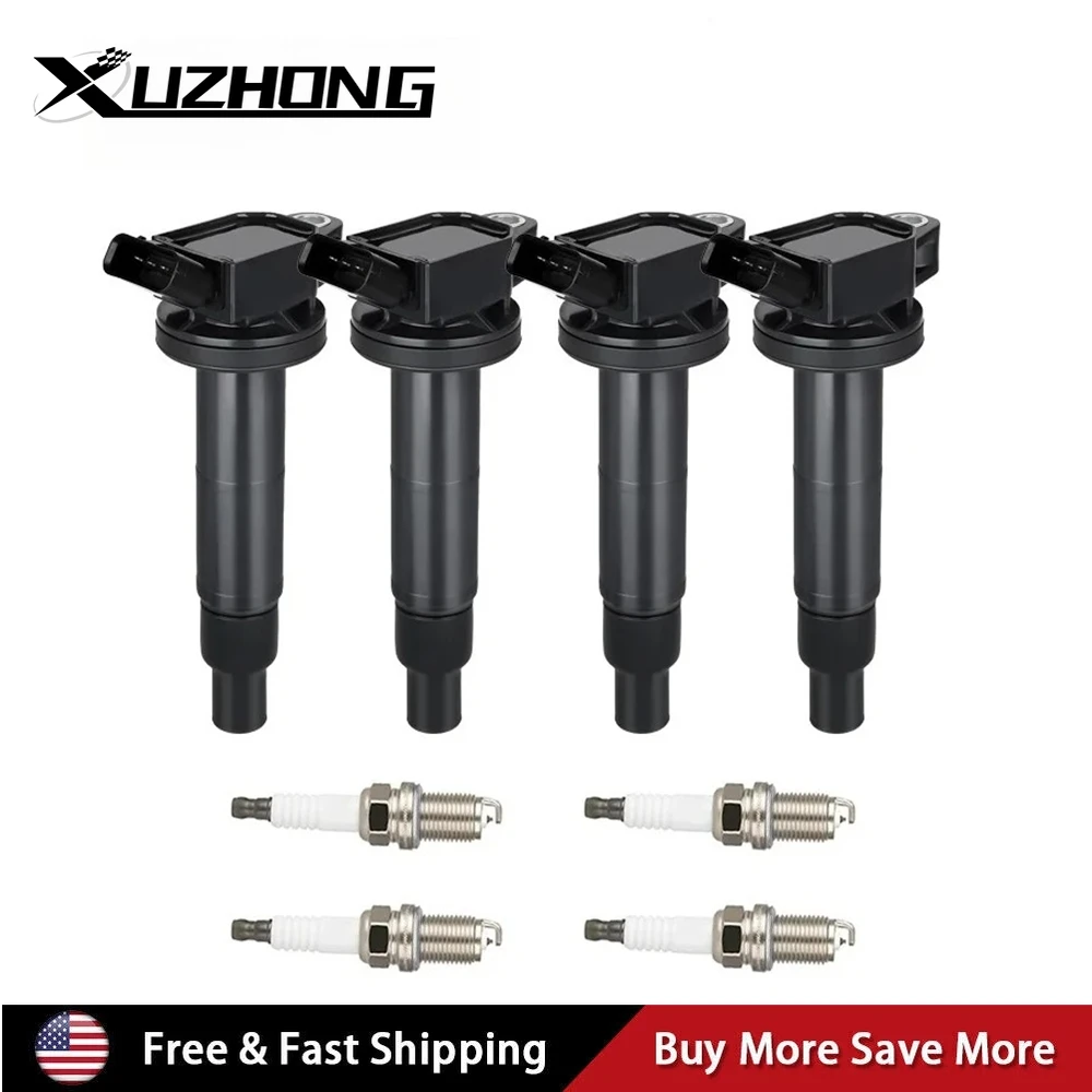 

90919-A2002 90919-A2007 4pcs Ignition Coil + 4pcs Spark Plug Set For 2013-2018 Lexus ES300h 2015-2019 Lexus NX300h L4 2.5L