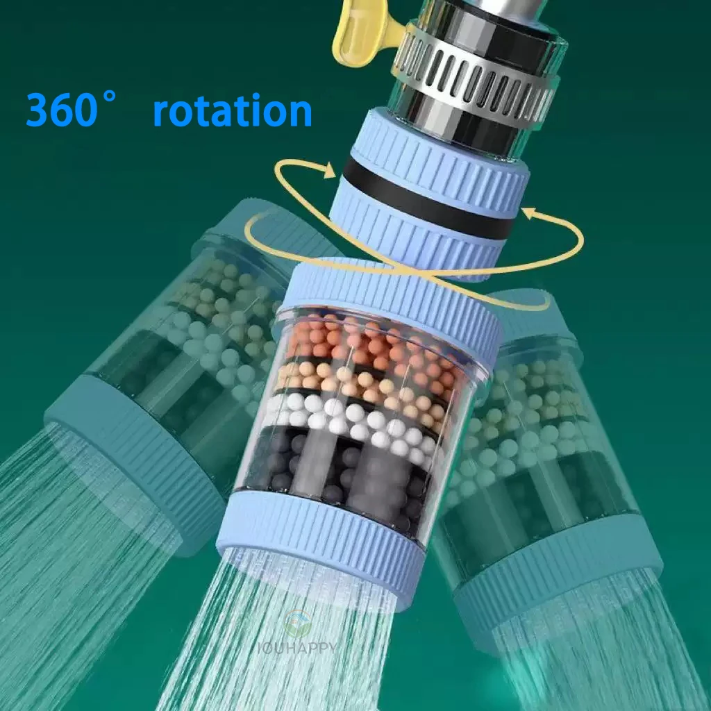 Filtre à eau universel pour robinet de douche, 6 couches, purificateur de robinet, résistant aux éclaboussures, barboteur d'économie d'eau pour la maison, la cuisine et la salle de bains