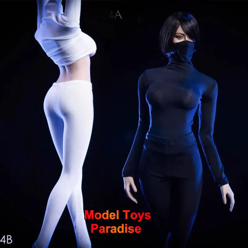 

VSTOYS 18XG24 1/6 Woman Soldier Sport Tight Clothes Gym Jogging Slim Pants High Waist Long Sleeve Top Fit 12inch Action Figure