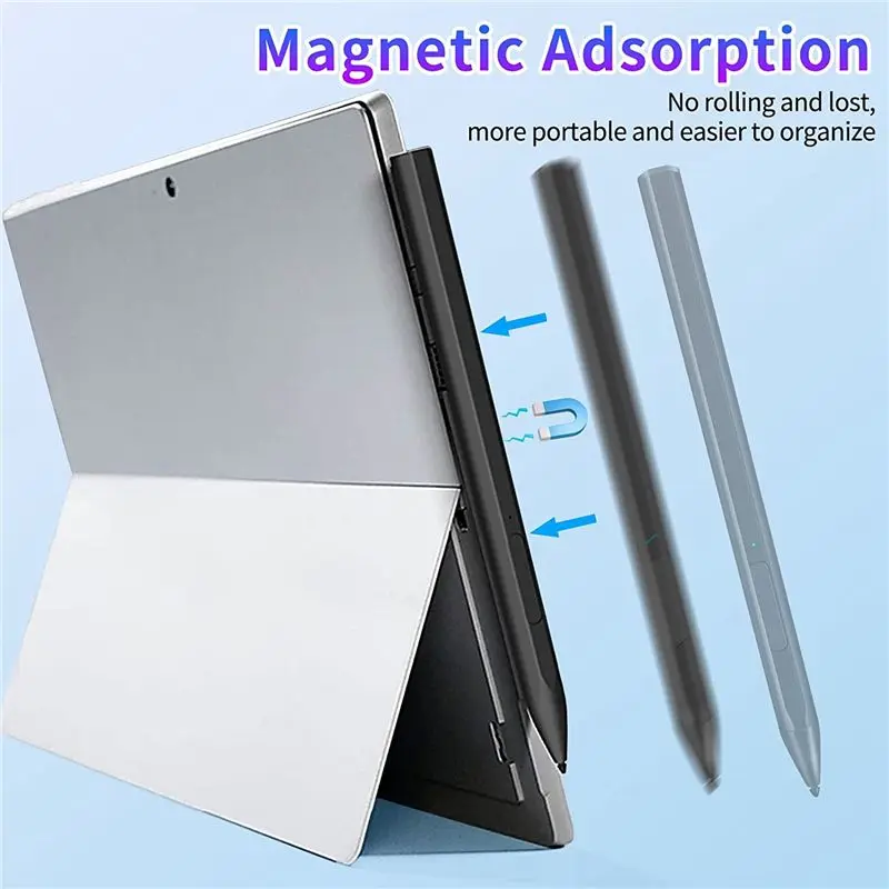 

【A90U】Stylus Pen Magnetic for Surface Pro 3/4/5/6/7 Pro X Go 2 Book Latpop 4096 Levels Pressure Palm Rejection-Red