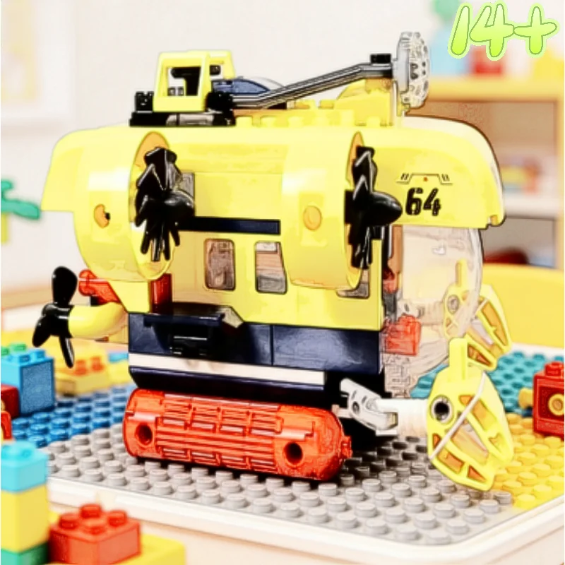 2026 New 310pcs Collectible Ocean Submarine Exploration Building Blocks Diy Underwater Ornament Creative Desktop Decor Popular