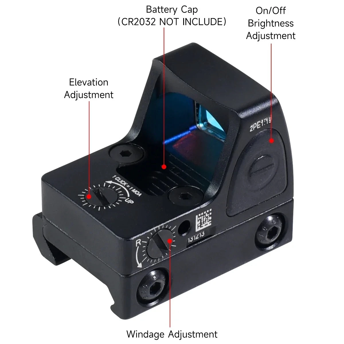 Outdoor Hunting 3.25 MOA Reflex Red Dot Optics Sight with Original Marking Fits Tactical RM Scope