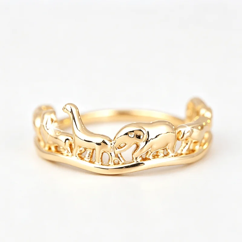 Golden Elephant Group Gentle Healing Wind Versatile Women's Ring Beautiful and Exquisite Women's Jewelry Gift