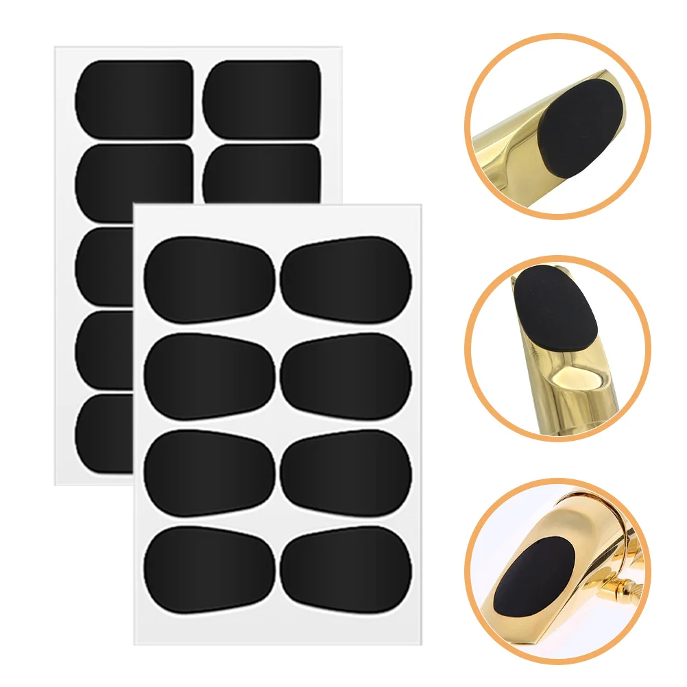 Saxophone Tooth Pad Alto Mouthpiece Oval Black Environmentally Friendly Silicone Pads Tenor