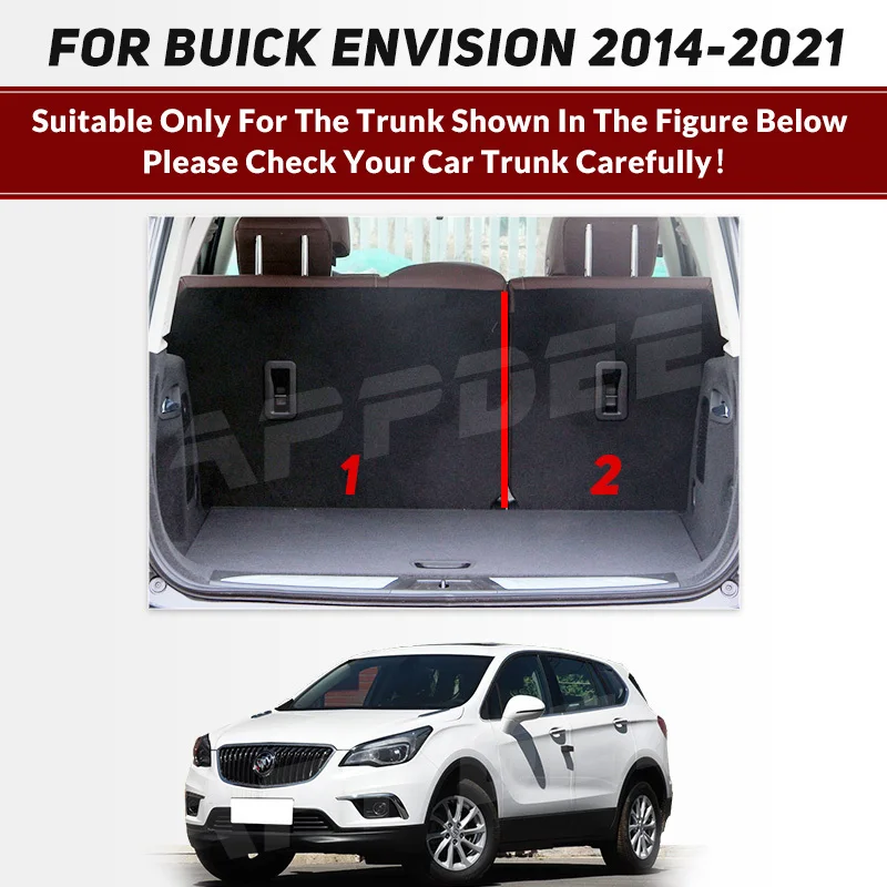 Auto Full Coverage Trunk Mat For Buick Envision 2014-2021 20 19 18 17 16 15 Car Boot Cover Pad Interior Protector Accessories