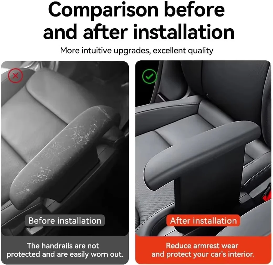 Car Second Row Armrest Silicone Protective Cover For Model YL Handrail Protector Sleeve Interior Decoration Car Accessories