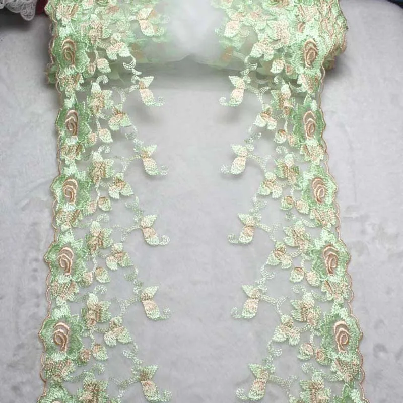 

20Yards Floral Mesh Tulle Embroidery Lace Trim For Skirt Hem Clothes Sewing Material DIY Apparel Dress Fabrics