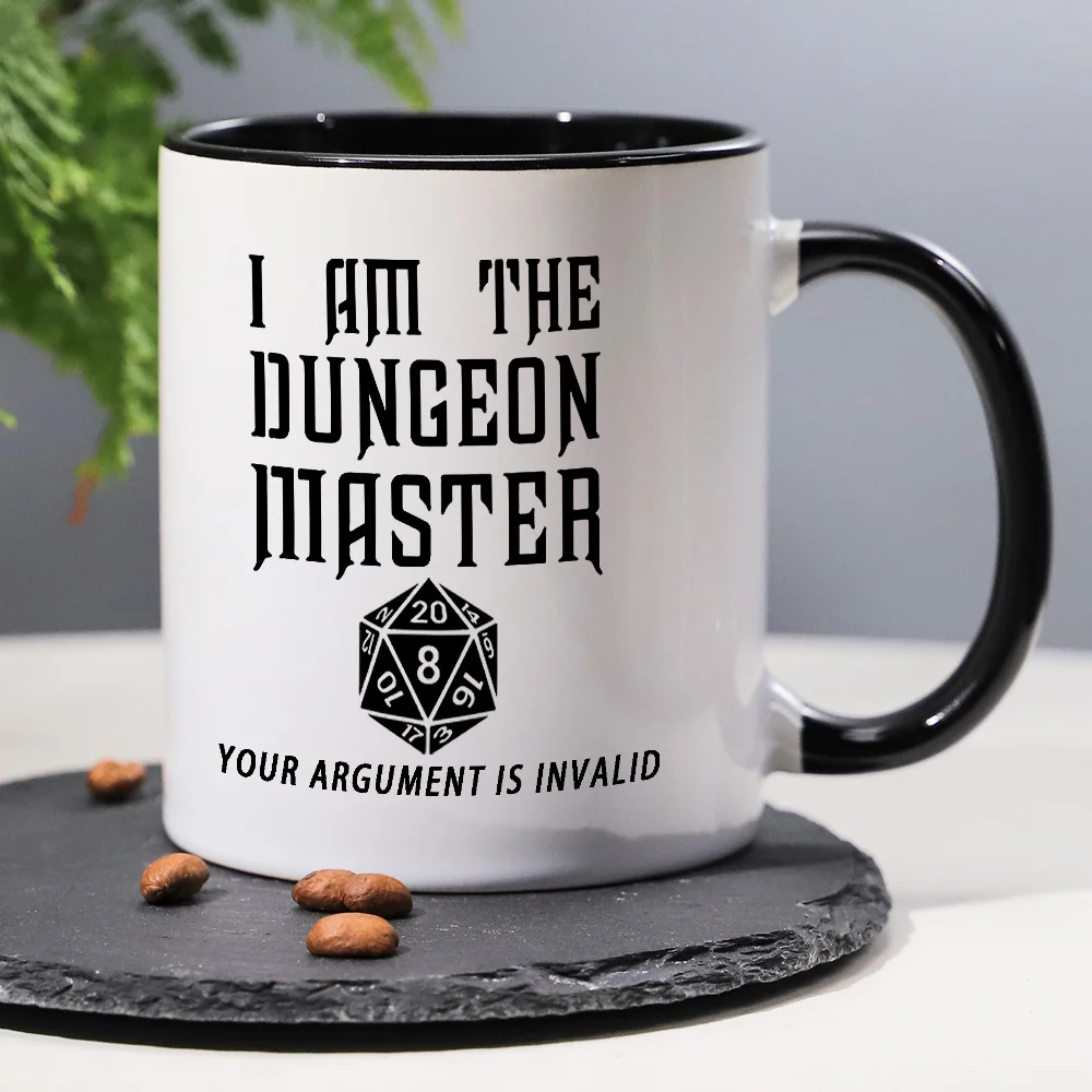 1pc, 11oz Funny D&D Coffee Mug - 'Your Argument Is Invalid' Humor, Perfect Gift for Gamers & Game Lovers, Insulated Mug with Ant
