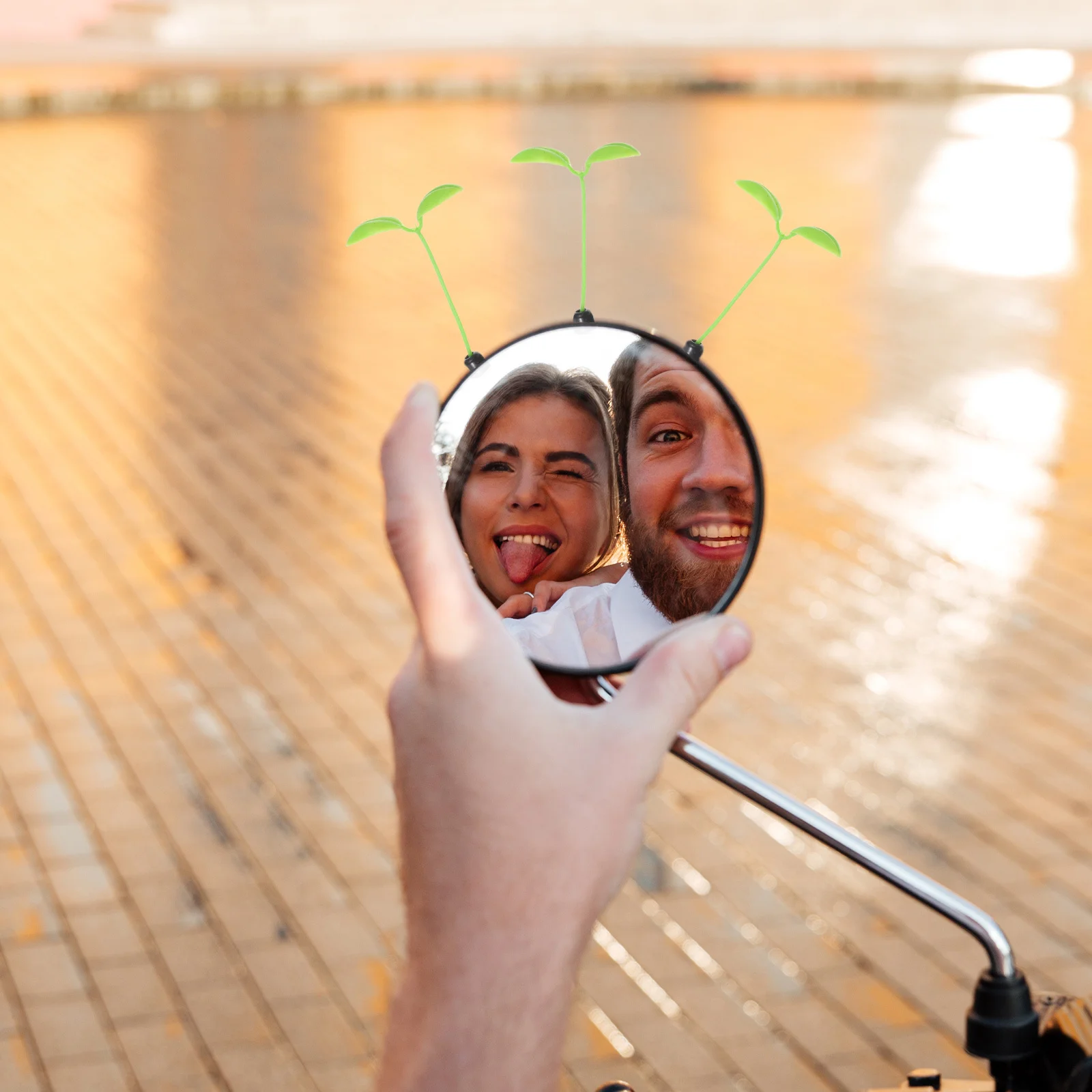 5pcs Electric Scooter Decoration Creative Bean Sprout Exterior Accessory Universal Fit For Bike Mirror Dash Decor Cute 3D